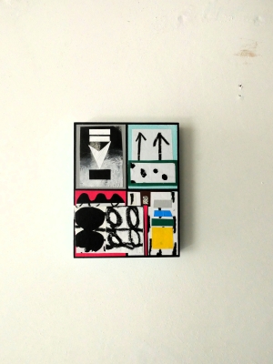 Maki Sato, Nori-Ben, Scraps auf Holz, 2024