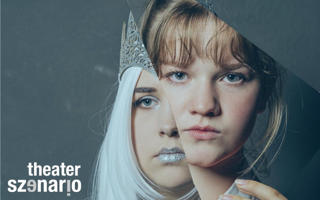 Die geheimnisvolle Schneekönigin sieht Gerda in ihrer Spiegelscherbe