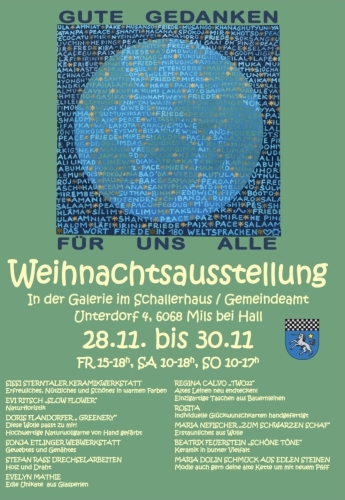 Weihnachtsausstellung im Schallerhaus in Mils bei Hall