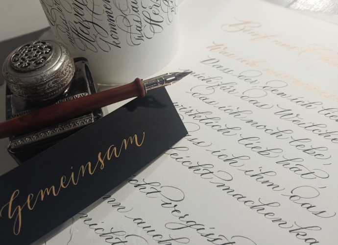 Worte von Hand für besondere Momente EDLE weihnachtliche KALLIGRAFIE